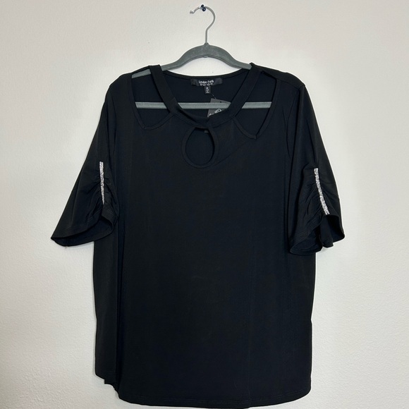 NWT -Louise Pairs Color Black- Blouse - Size 2X - Picture 3 of 4